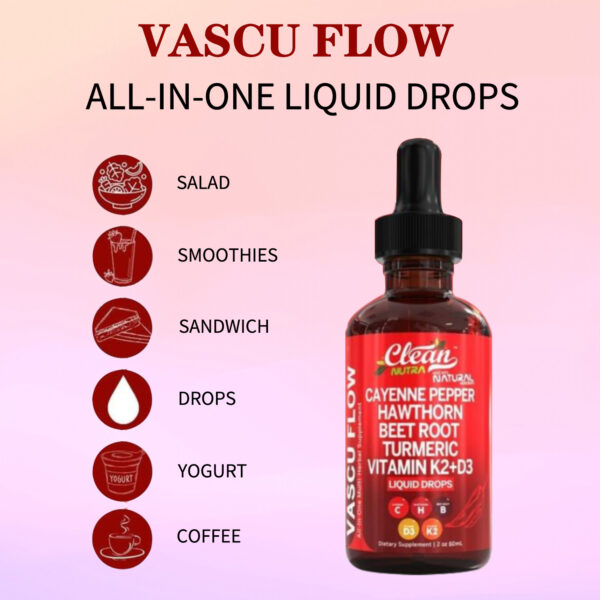 Cayenne Pepper Supplement Liquid Drops + Hawthorn Berry, Vitamin D3 K2 Organic Beet Root Powder, Ceylon Cinnamon, Turmeric Curcumin, Panax Ginseng - 图片 2