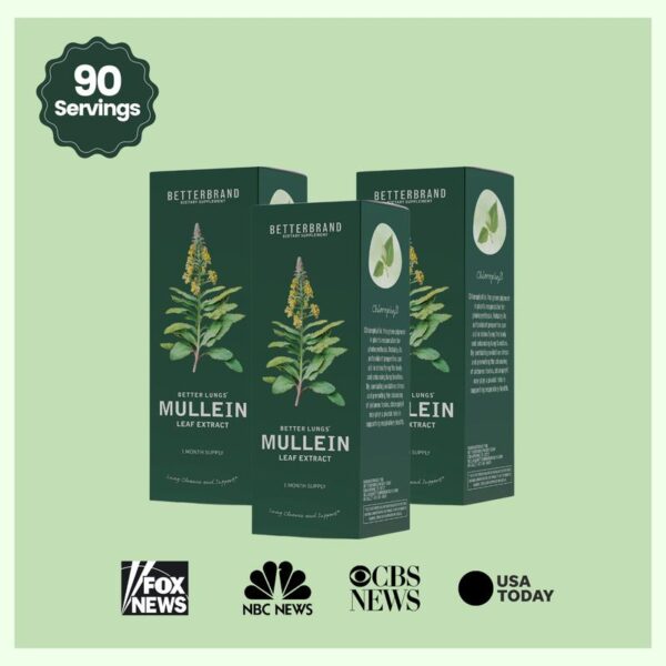 Mullein Drops for Lungs, Mullein Leaf Extract with Chlorophyll,Mullein Leaf Extract for Lung Cleanse and Respiratory Support - 图片 10