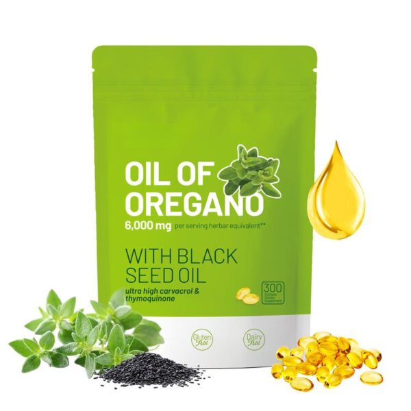 Oil of Oregano with Black Seed Oil 300 Capsules | Natural Antioxidants | Nutritional Support | Highly Effective Botanicals Dietary Healthcare Supplement - 图片 8