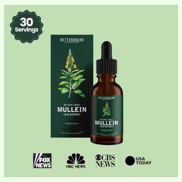 Mullein Drops for Lungs, Mullein Leaf Extract with Chlorophyll,Mullein Leaf Extract for Lung Cleanse and Respiratory Support - 图片 11