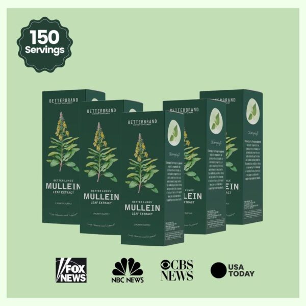 Mullein Drops for Lungs, Mullein Leaf Extract with Chlorophyll,Mullein Leaf Extract for Lung Cleanse and Respiratory Support - 图片 13