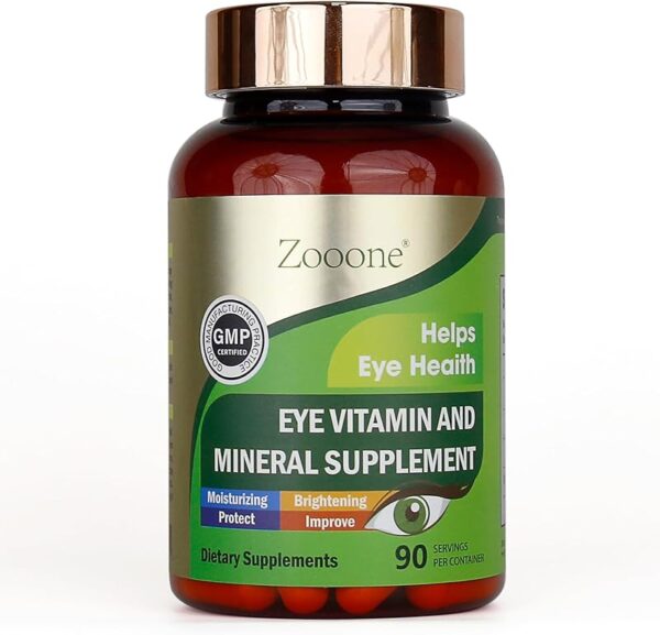 Zooone-Lutein Eye Vitamin Supplement, Suitable for Macula Health and Dry Eye, Contains Lutein, Zinc, Vitamin C/E and Zeaxanthin, Supports Eye Health, 90 Tablets - 图片 9