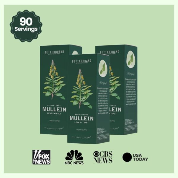 Mullein Drops for Lungs, Mullein Leaf Extract with Chlorophyll,Mullein Leaf Extract for Lung Cleanse and Respiratory Support - 图片 12
