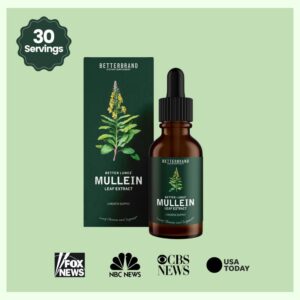 Mullein Drops for Lungs, Mullein Leaf Extract with Chlorophyll,Mullein Leaf Extract for Lung Cleanse and Respiratory Support