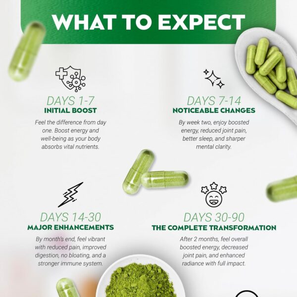 Rosabella Moringa 100% Pure – Maximum Potency| Supports Sleep, Joints, and Energy Levels| 60 Capsules - 图片 5
