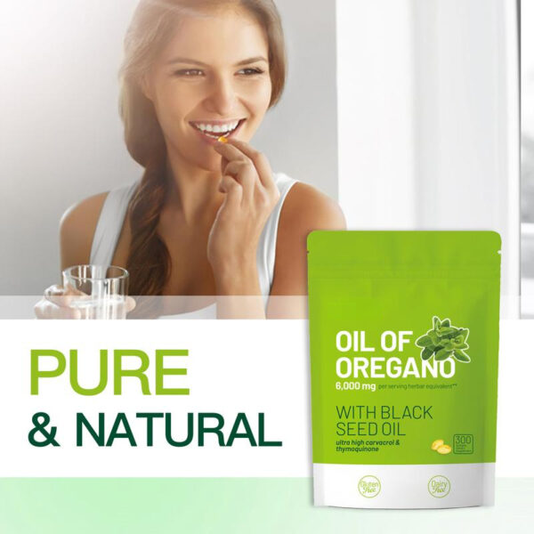 Oil of Oregano with Black Seed Oil 300 Capsules | Natural Antioxidants | Nutritional Support | Highly Effective Botanicals Dietary Healthcare Supplement - 图片 4